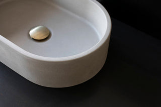 concrete vessel sink oval small