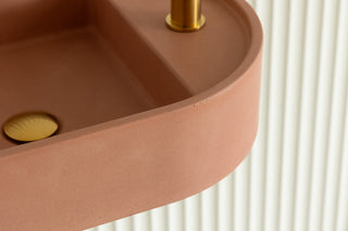 Waschbecken Wandmontage \ Halo Fusion \ Ziegelrot \