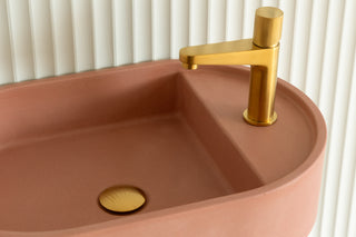 Waschbecken Wandmontage \ Halo Fusion \ Ziegelrot \