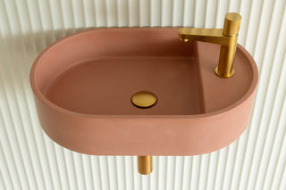 Waschbecken Wandmontage \ Halo Fusion \ Ziegelrot \
