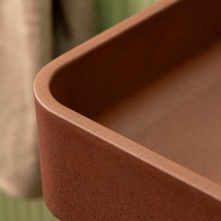 Aufsatzwaschbecken eckig / Mintgrün