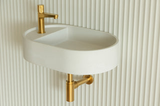 Waschbecken Wandmontage \ Halo Fusion \ Ziegelrot \