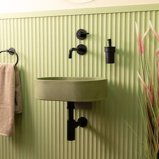 Aufsatzwaschbecken oval klein / Olivgrün