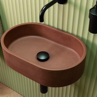 Aufsatzwaschbecken oval klein / Olivgrün