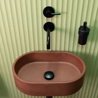 Aufsatzwaschbecken oval klein / Olivgrün