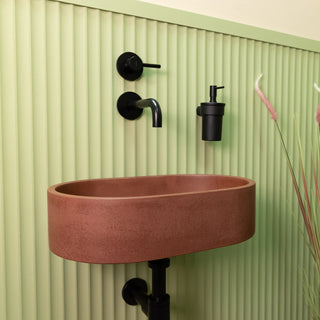 Aufsatzwaschbecken oval klein / Olivgrün