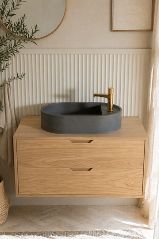 Waschbecken Wandmontage \ Halo Fusion \ Ziegelrot \