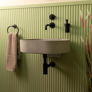 Aufsatzwaschbecken oval / Naturgrau