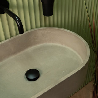 Aufsatzwaschbecken oval / Naturgrau