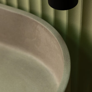 Aufsatzwaschbecken oval / Naturgrau