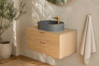 Waschbecken Wandmontage \ Halo Fusion \ Ziegelrot \
