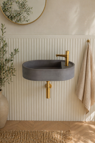 Waschbecken Wandmontage \ Halo Fusion \ Ziegelrot \