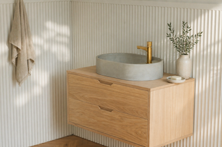 Waschbecken Wandmontage \ Halo Fusion \ Ziegelrot \