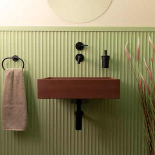 Waschbecken rechteckig / Olivgrün