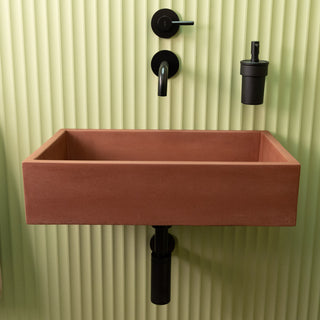 Waschbecken rechteckig / Olivgrün