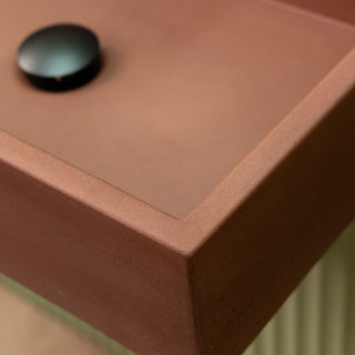 Waschbecken rechteckig / Olivgrün