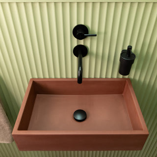 Waschbecken rechteckig / Olivgrün