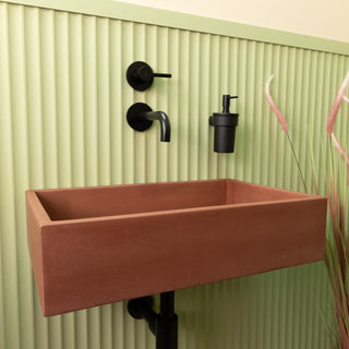 Waschbecken rechteckig / Olivgrün