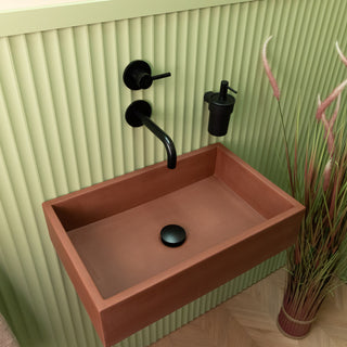 Waschbecken rechteckig / Olivgrün