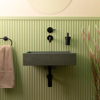 Waschbecken rechteckig / Olivgrün