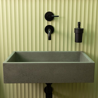 Waschbecken rechteckig / Olivgrün