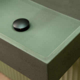 Waschbecken rechteckig / Olivgrün