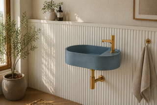 Waschbecken Wandmontage \ Halo Fusion \ Ziegelrot \