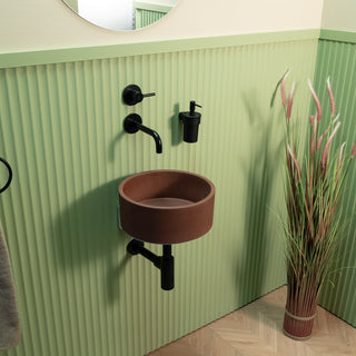 Aufsatzwaschbecken rund klein / Pfirsichrosa