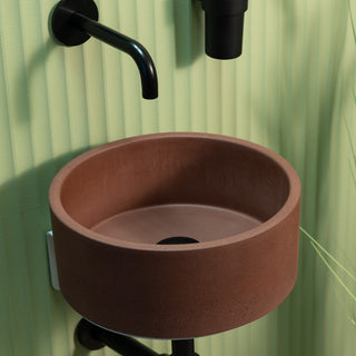 Aufsatzwaschbecken rund klein / Pfirsichrosa