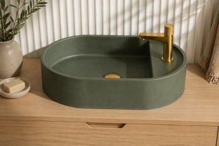 Waschbecken Wandmontage \ Halo Fusion \ Ziegelrot \