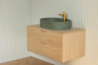 Waschbecken Wandmontage \ Halo Fusion \ Ziegelrot \