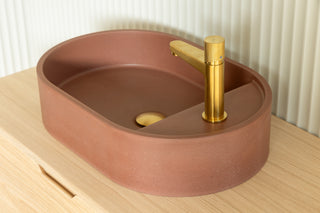 Waschbecken Wandmontage \ Halo Fusion \ Ziegelrot \