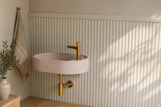 Waschbecken Wandmontage \ Halo Fusion \ Ziegelrot \