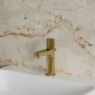 Omnires CONTOUR / hohe Waschtischarmatur / Gold gebürstet